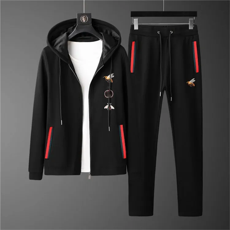 Nouveaux hommes survêtement survêtements costumes de sport hommes sweats à capuche vestes survêtements survêtements costumes veste pantalons ensembles hommes veste costume de sport ensembles M-3XL18