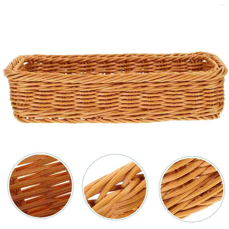 Set di stoviglie Scaffale per bottiglie Contenitori per la conservazione della cucina Cesto di vimini Organizer per vassoi da portata in rattan intrecciato