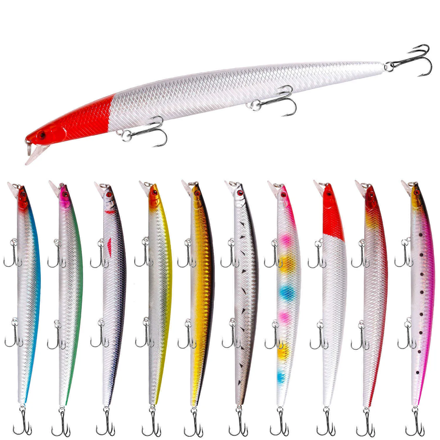 Esche Esche 1 pezzo / lotto 24g 18,5 cm grande Minnow galleggiante ocean hard Pesca dispositivo manuale Wobblers manovella attrezzi da pesca P230525