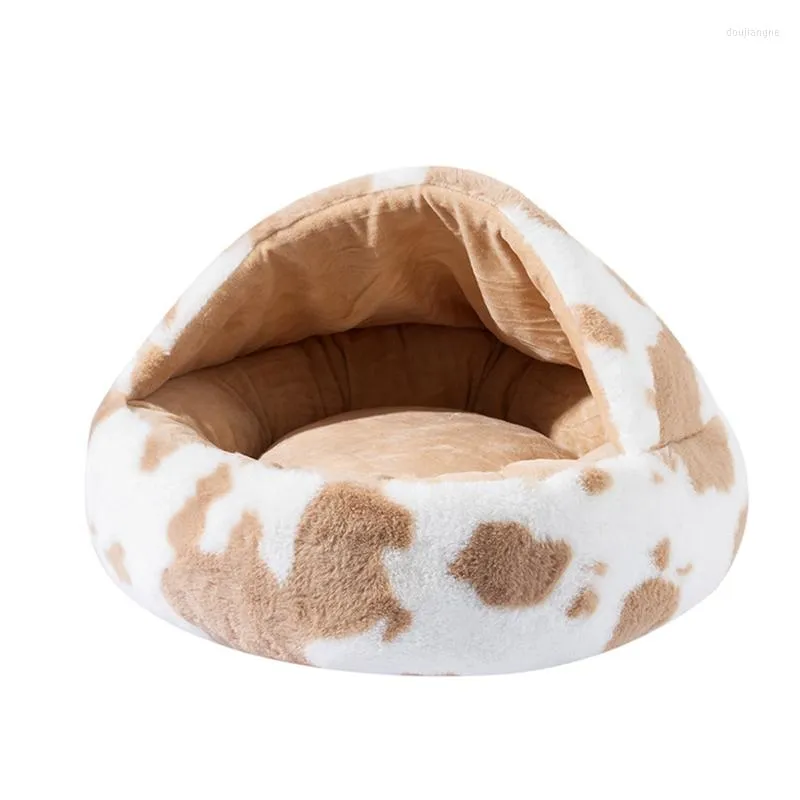 Cat Beds Ultra Soft Plush Tent Cave Bed Pet Dog Cushion Comfortable Nest Donut Cuddler Self Warming Sleeping For Cats Puppy