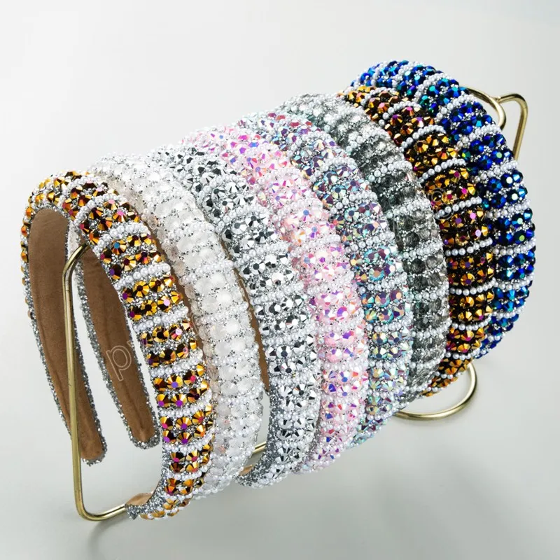 Mode Haarschmuck für Frauen voller Strass Perlen gepflastert Haarband Top Qualität Turban für Mädchen Stirnband