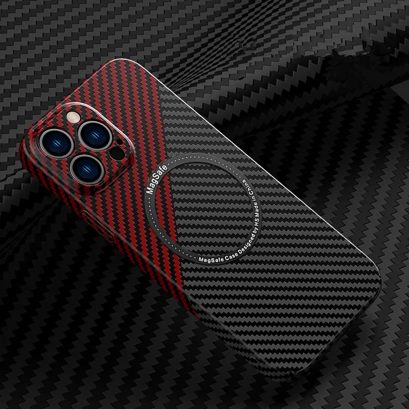 Macsafe Carbon Fiber Mixiphone Iphone Case 11/12/13 Pro Max/14