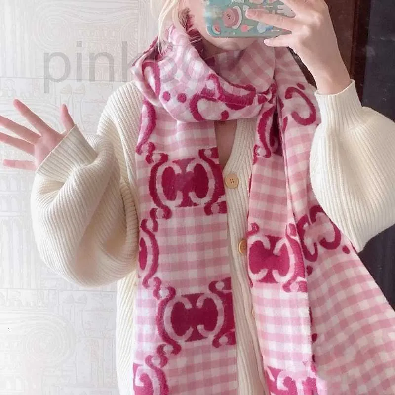 Lenços designer novo estilo lã de lã Lenço prolongado para mulheres outono de inverno de inverno dupla face mana de xale de xale de xale q2oj
