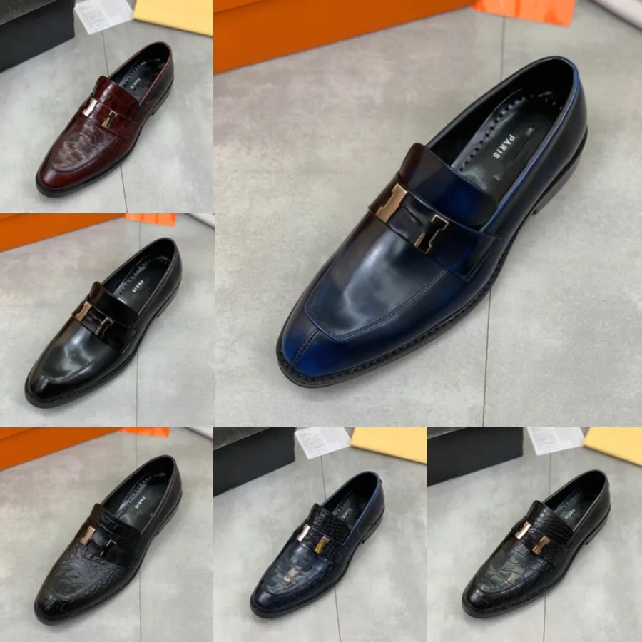 9Model Luxe Italiaanse zwarte formele schoenen Men Loafers Wedding Designer kleding schoenen Patent Leather Oxford schoenen voor herenleren schoen