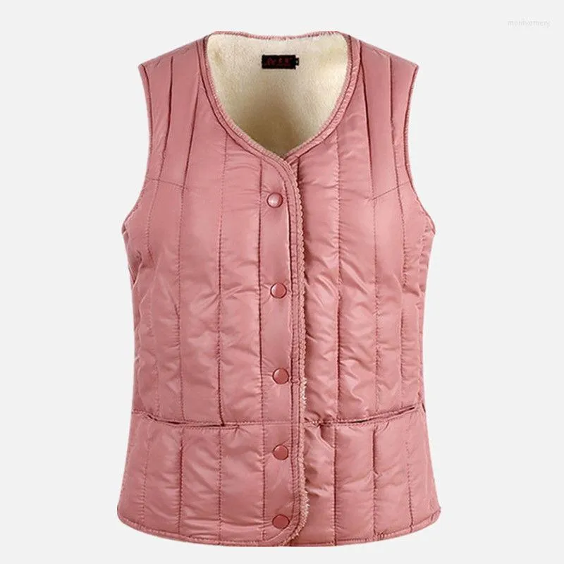 Kvinnors västar 2023 Autumn Women Vest Single Breasted Coats Ultralight Down Warm Parka Ladies Sleeveless Waistcoat Jacket T60