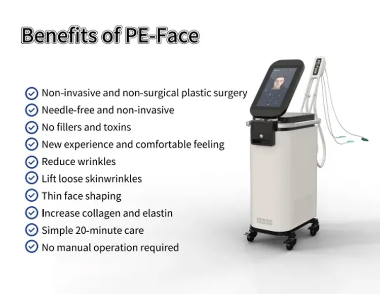 Non-invasive PE-Face Electromagnetic EMS Facial Muscle Stimulation RF V-line Face Lifting Skin Tightening Facial Sculpting Wrinkle Removal EMS Face Machine Pe-face electromagnetic facial lift sculpt ems face machine - Honkay ems face slimming instrument,ems face treatment,ems face lift machine,ems face lift device,ems face machine