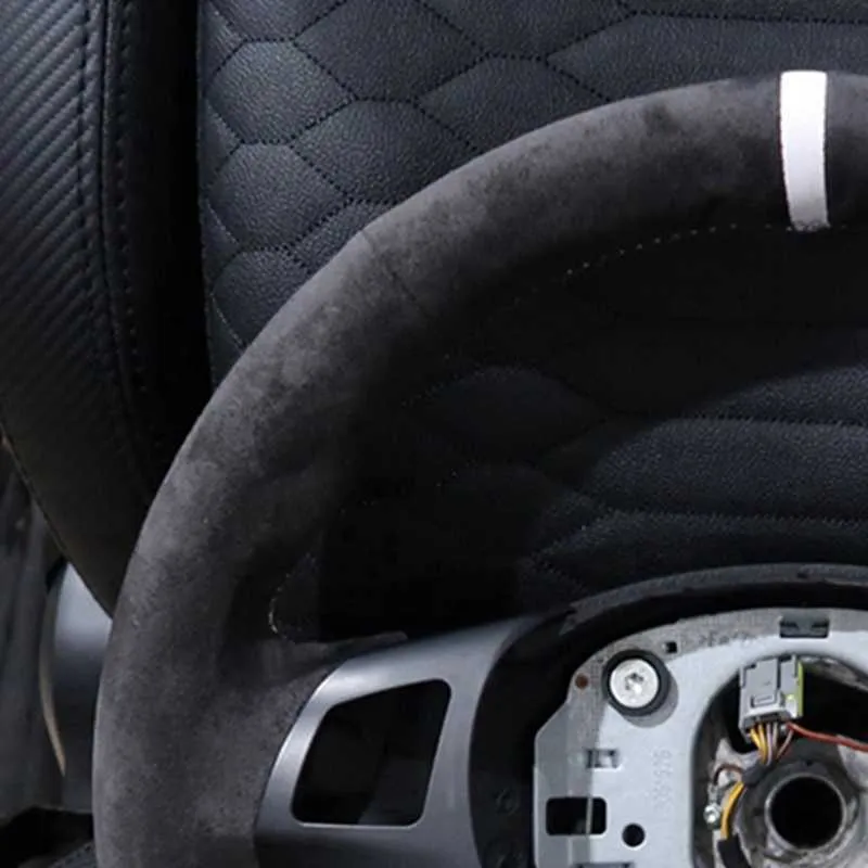 Volant Sport BMW Avec Cuir Alcantara Bleu - Compatible E87, E90, E91, E92 - Diamètre 350mm