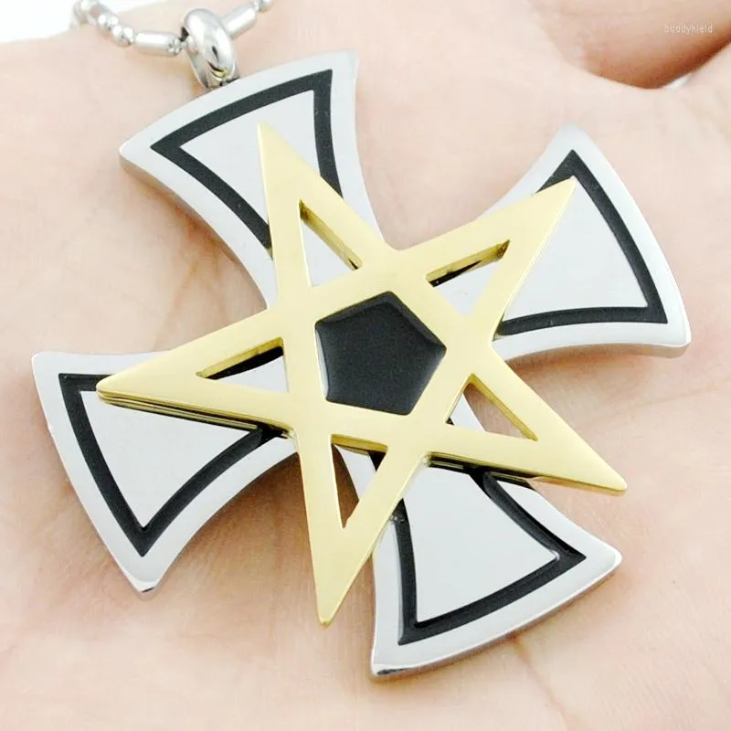 Pendant Necklaces Mystic Pentacle Cross High Quality Fashion Star Necklace For Men Women Unisex Jewelry Gift HP1724