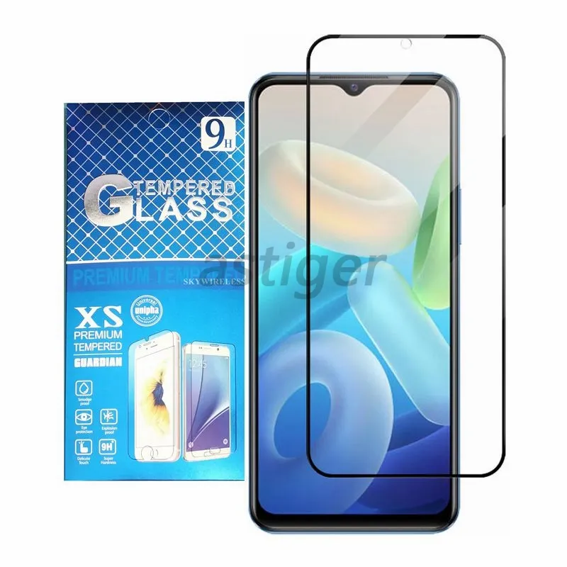 Full limtäckning Black Frame Screen Protectors för Motorola Moto G Play 2023 Stylus 5G Power 2022 iPhone 14 13 Pro Max tjock explosion Film Bubblefri härdat glas