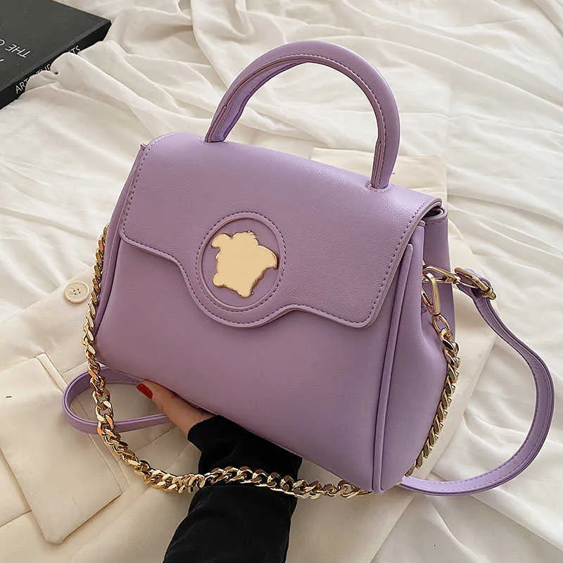 Fashion Messenger Bags Classic Women Candy Color One Shoulder Schuine Span Bag Pu Leather Luxury Designer Avonds Jurk Keten Handtas Purse