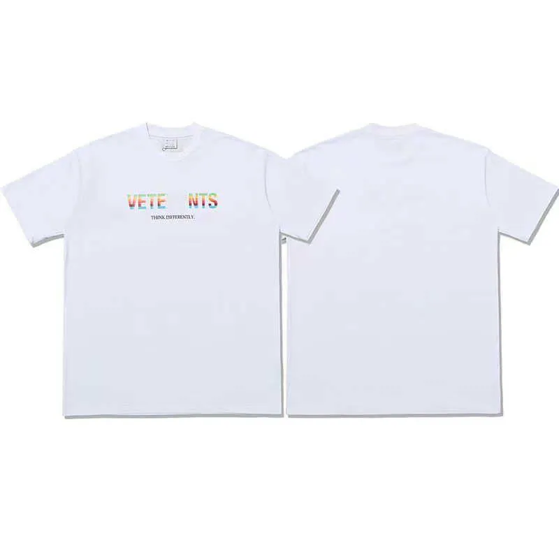 Vetements T Shirt Men Woman Shime Sleeve Big Tag Hip Hop Roose Castary Embroidery Vetements TEES Black White TシャツトップTEES SU014