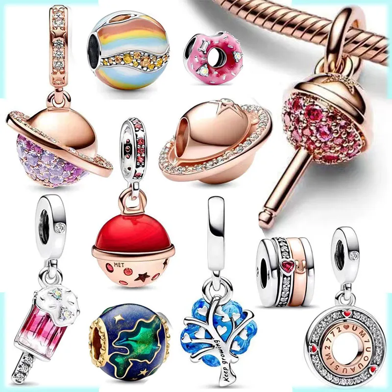 925 Sterling Zilver Pandora Charm 2023 Nieuwste Universe Series Charm Beads Geschikt voor Primitive Ladies Bracelet Female Sieraden DIY Gift Production