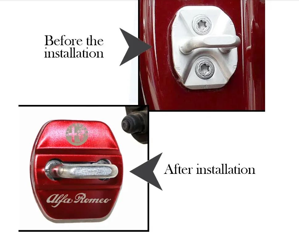 Couvercle De Serrure De Porte De Voiture Pour Alfa Romeo Giulietta Giulia Stelvio Mito 147 156 159 166,Étanche Couvercle De Boucle De Serrure De Porte De Voiture,A