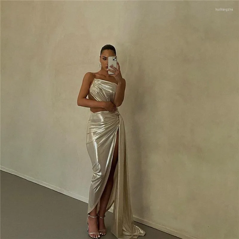 Sexy Casual Dresses Metallic Summer Gown, Open Back... From Julia_dress,  $37.89 In Bulk | DHgate.Com