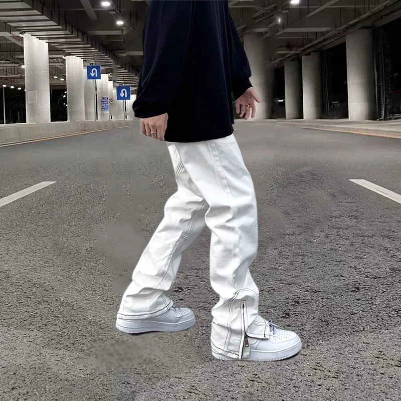 【MODERNIF】Non-fade White Wide Denim Pants e0b4032a-0218-41a3-9aa8-