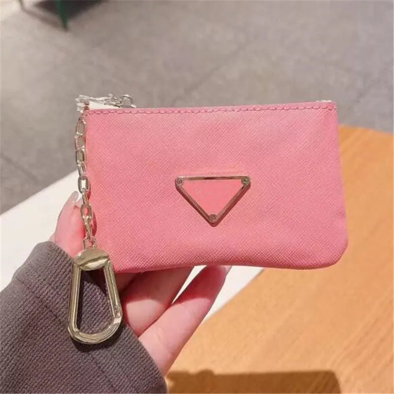 Luxury Coin Purse Letter Wallets Designer Fashion Triangle Bags Handbags Mens Clutch Credit Card Holder Keychain Bag