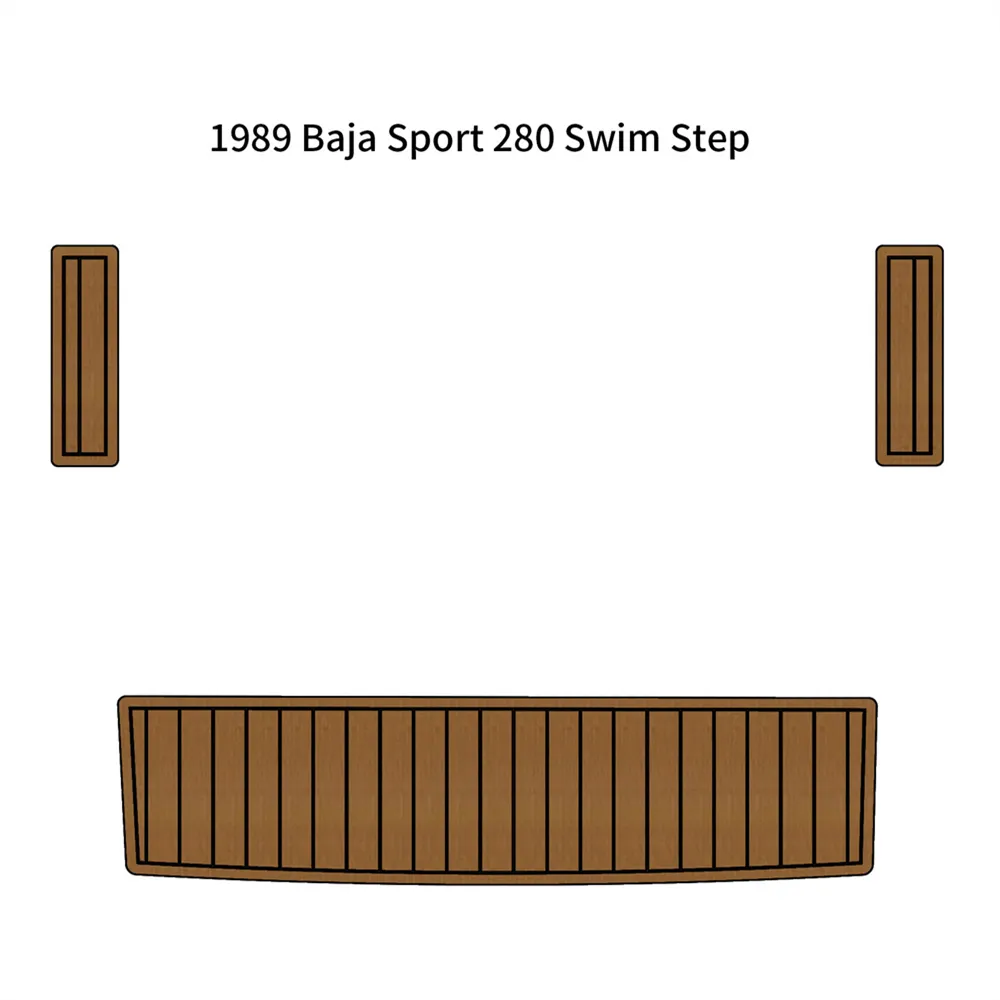 1989 Baja Sport 280 Swim Platform Steg Mat Boat Eva Foam Teak Deck Flooring Pad