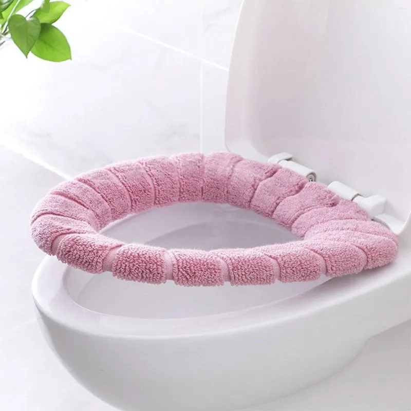 Coprisedili per WC 1PC Tappetino per cuscino addensato per bagno con manici Bidet in stile nordico universale lavabile morbido