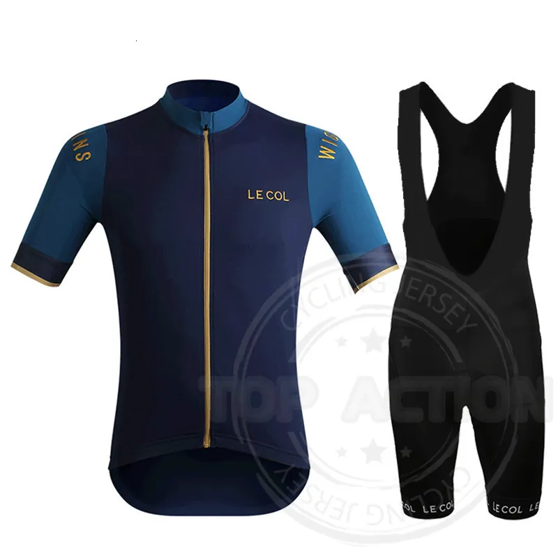 Maillot de cyclisme ensembles 2023 LE COL vêtements hommes ensemble vélo respirant AntiUV vêtements de vélo à manches courtes Ropa Cic 230524