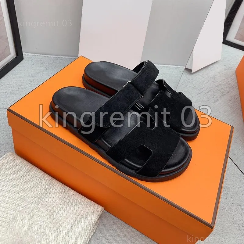 Designer Slippers Brand Women Leather Sandals Summer Flat Sandals