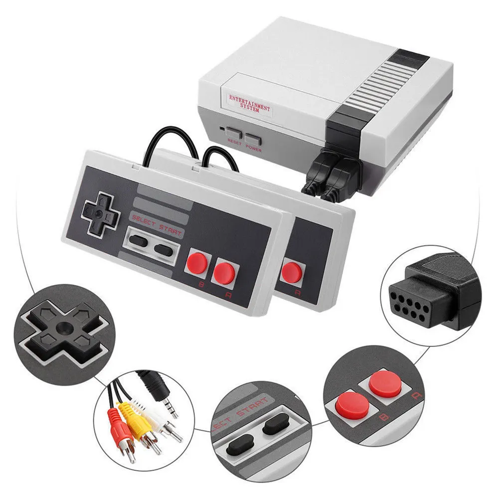 Classic Mini Video Game System Retro Game Console Built-in 620 Games 8-Bit FC Nes TV Console for Adults and Kids