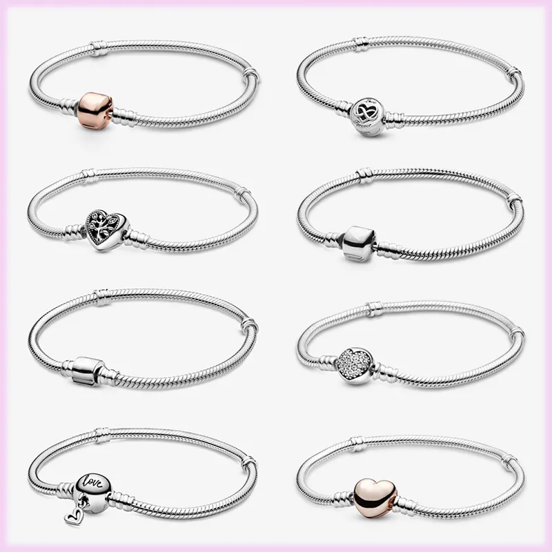 2023 nouveau 925 en argent Sterling breloque perle Bracelet pour femmes Original or Rose bracelets à breloques bracelets bricolage bijoux de luxe