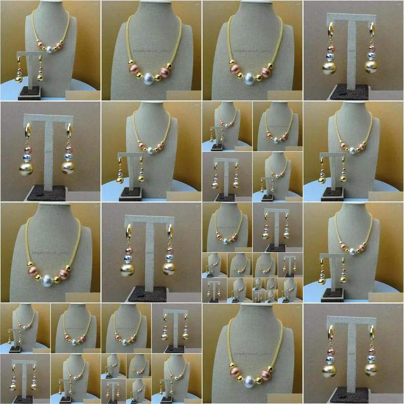 Boucles d'oreilles Collier Ensemble Yuminglai 2022 Conception Simple Dubaï Africain Unique Mode Perles Dames Bijoux Fhk6168 Drop Delivery Dhgarden Dh28T