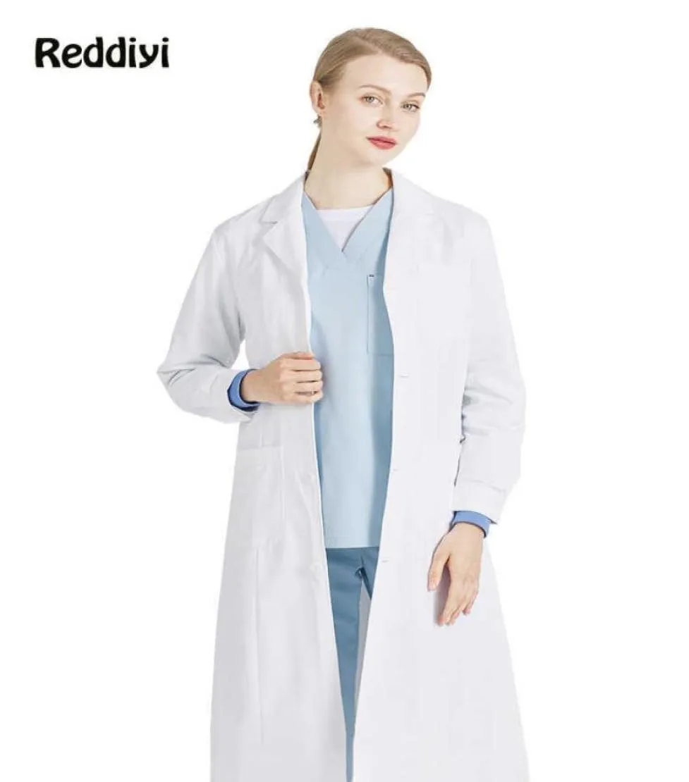 Female Doctors Uniform White Lab Coat Nurse Costume For Women ...