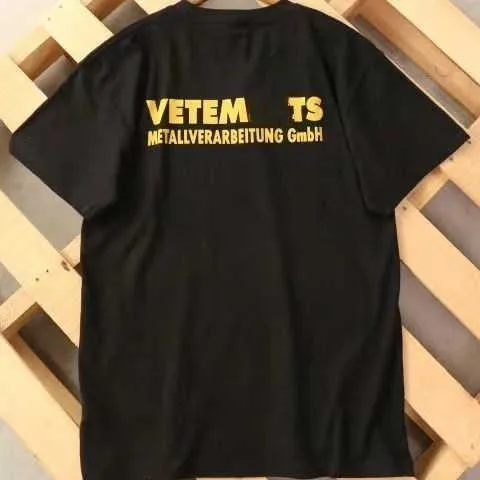 Vetements T Shirt Mężczyzn Kobiet Krótkie rękawie duże tag