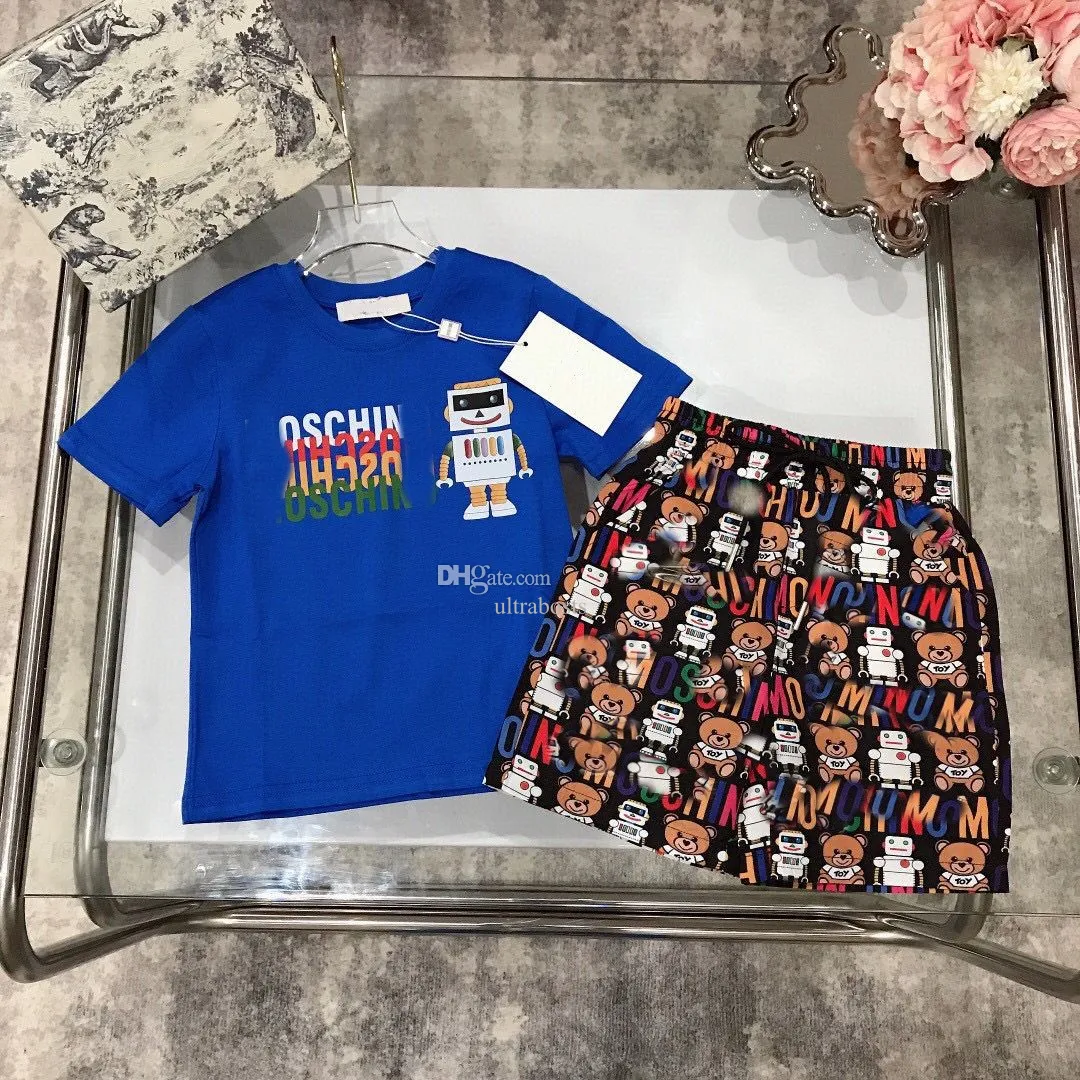 Kids Clothing Sets Bear Printed Boys T-shirts Shorts Girls Children Letter Printed Tshirts Pants Youth Toddler Summer Short Sleeve T Shirts Tops Loose l1c3#