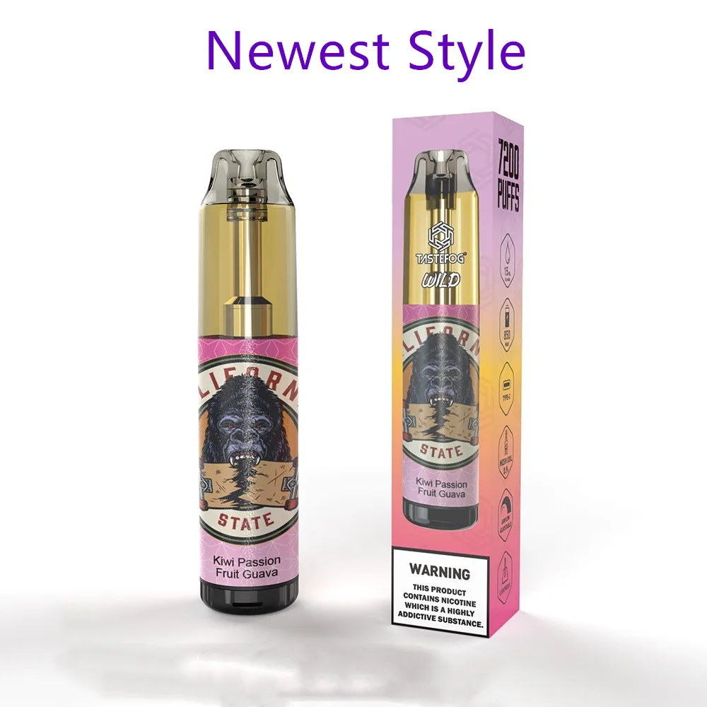 Toptan I Vape Tastefog Vahşi Tek Kullanımlık Vape Kalem 2% Kalem Stili E-Cigarette 15ml 850mAh 10flavors Hızlı Teslimat