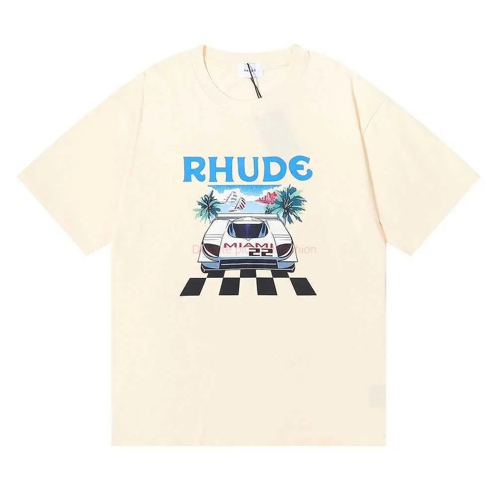 【関税込み】Rhude オフホワイト Racing Tシャツ DHgate.com:RHUDE Formula F1 Racing Miami Limited Edition