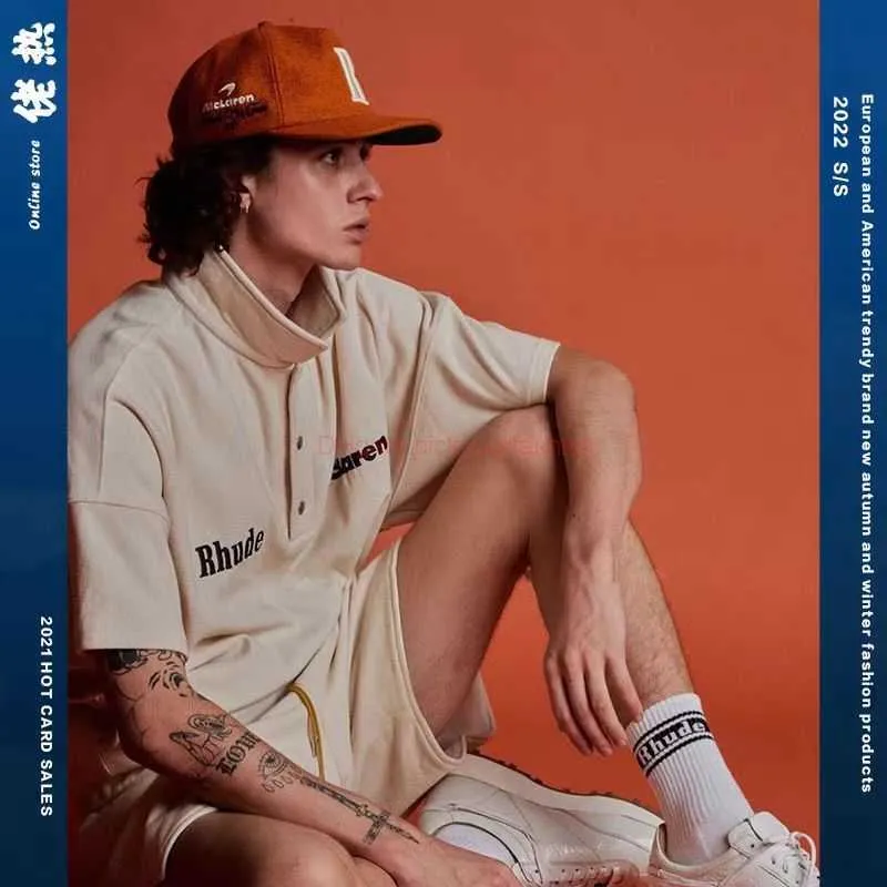 Designer Fashion Clothing Tees Tshirt Rhude x Mclaren Co Branded