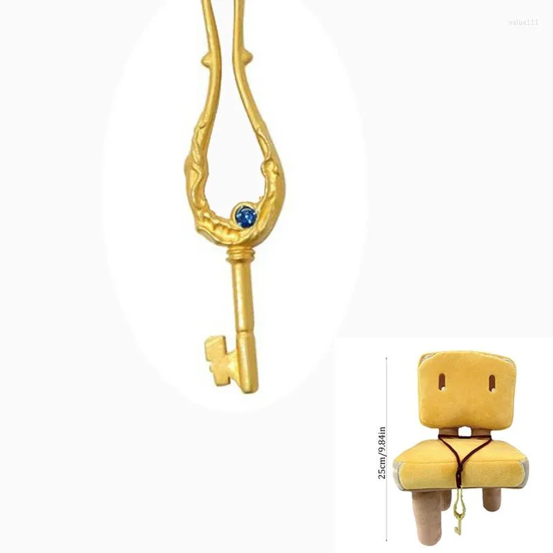 Pendant Necklaces Anime Suzume No Tojimari Necklace Iwado Golden Key Cosplay Jewelry Prop Gift