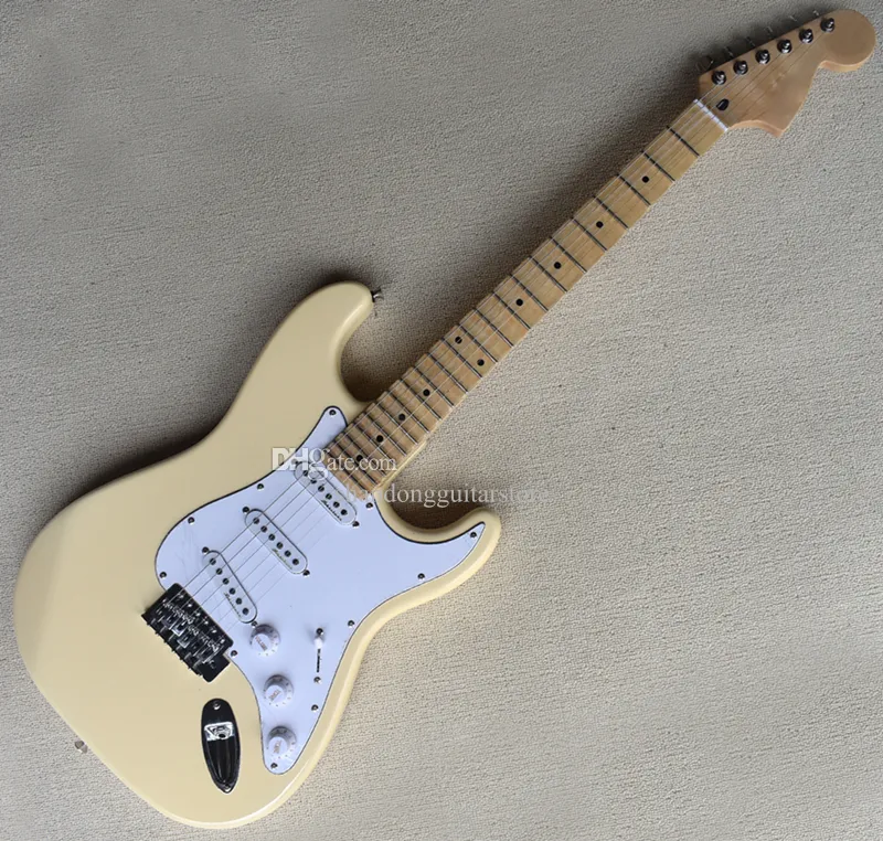 Pastel yellow electric guitar deals