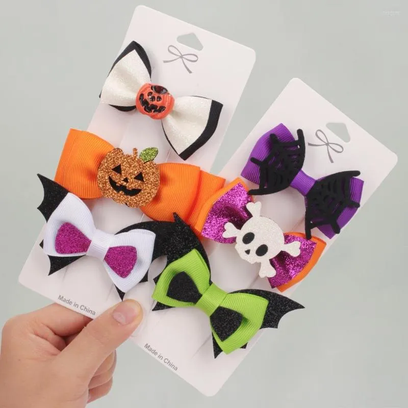 Hair Accessories CN 3pcs/set Halloween Hairclips For Kids Devil Wings Clips Bat Hairpins Dress-up Costume Cosplay Party