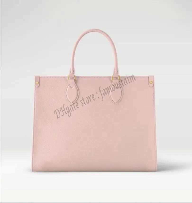 2023ファッションバッグM46542 ONTHEGO MEDIUM HANDBAG WOMENS'S NEW HANDBAGショルダーバッグショッピングバッグCOWHIDEカラフルなロゴエンボスパターン