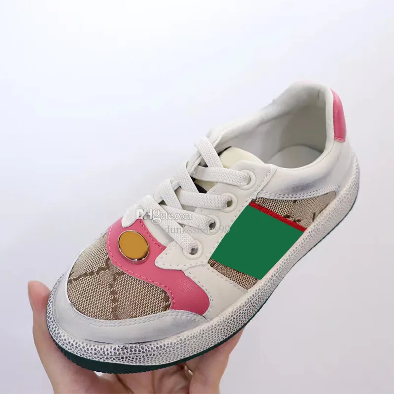 2023 Designer Shoes New Children s Casual Shoes Girl Boy Low Top Skateboarding Shoes Youth White Student Children s Sports Shoes Size 26 35