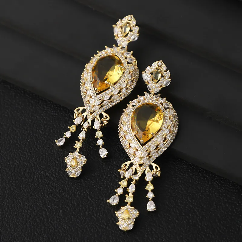 High-end atmosphere European style heavy double earrings