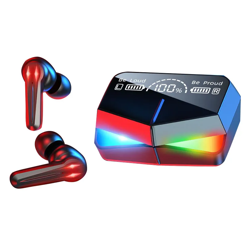 Auricolari True Wireless Cuffie TWS Auricolare Bluetooth Lunga durata Cuffia da gioco sportiva in-ear Display a LED HIFI Cellulari con cancellazione del rumore Power Bank