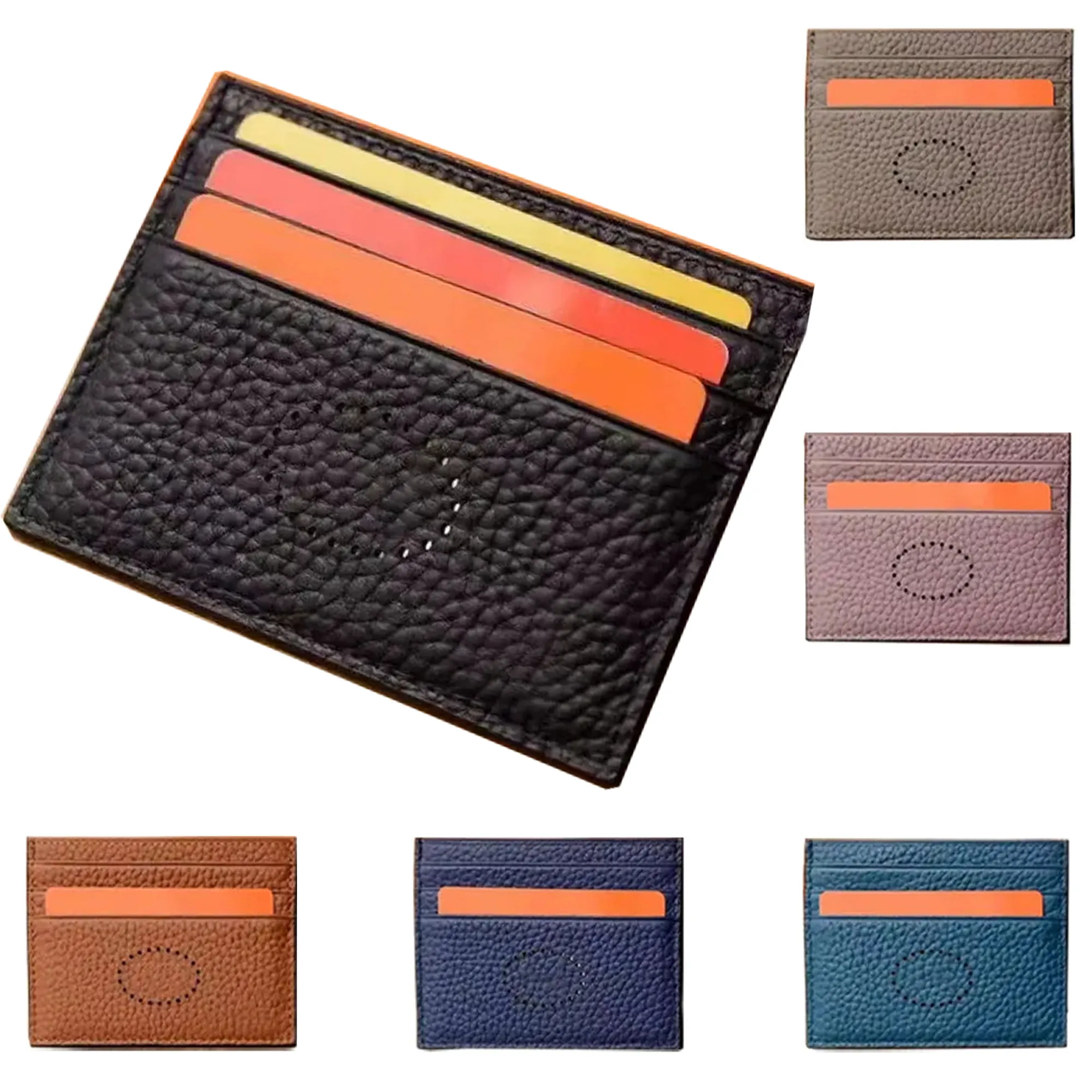 2023New style Business card Luxurys Designer lady banknote Coin Purses summer key Wallets Genuine leather Card Holders with box passport holder Womens Card pack men