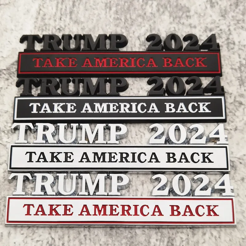 Decoração de festa 1pc Trump 2024 Edição Adesivo de carro para caminhão automático 3D Badge emblema Decal de acessórios automáticos 12,8x3cm por atacado