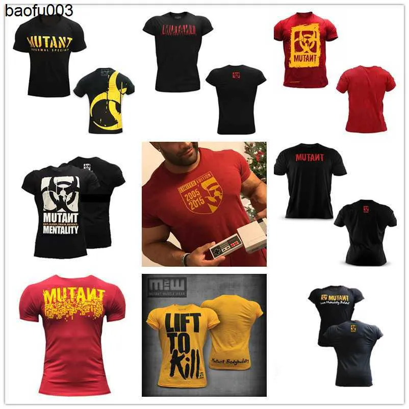 Camisetas masculinas mutantes novas fitness manga curta irmãos de impressão personalizados de manga curta de manga curta usam camiseta de tamanho grande j230526