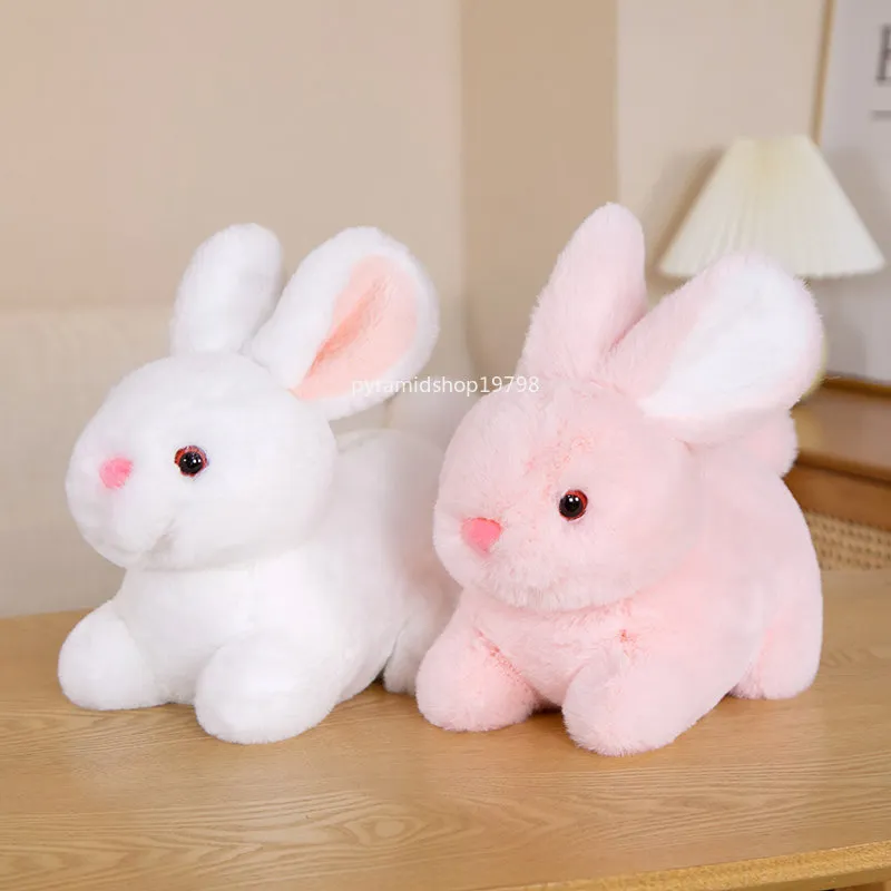 15cm Real Life Fluffy Rabbit Plush Toy Lifelike Bunny Doll Soft Stuffed ...
