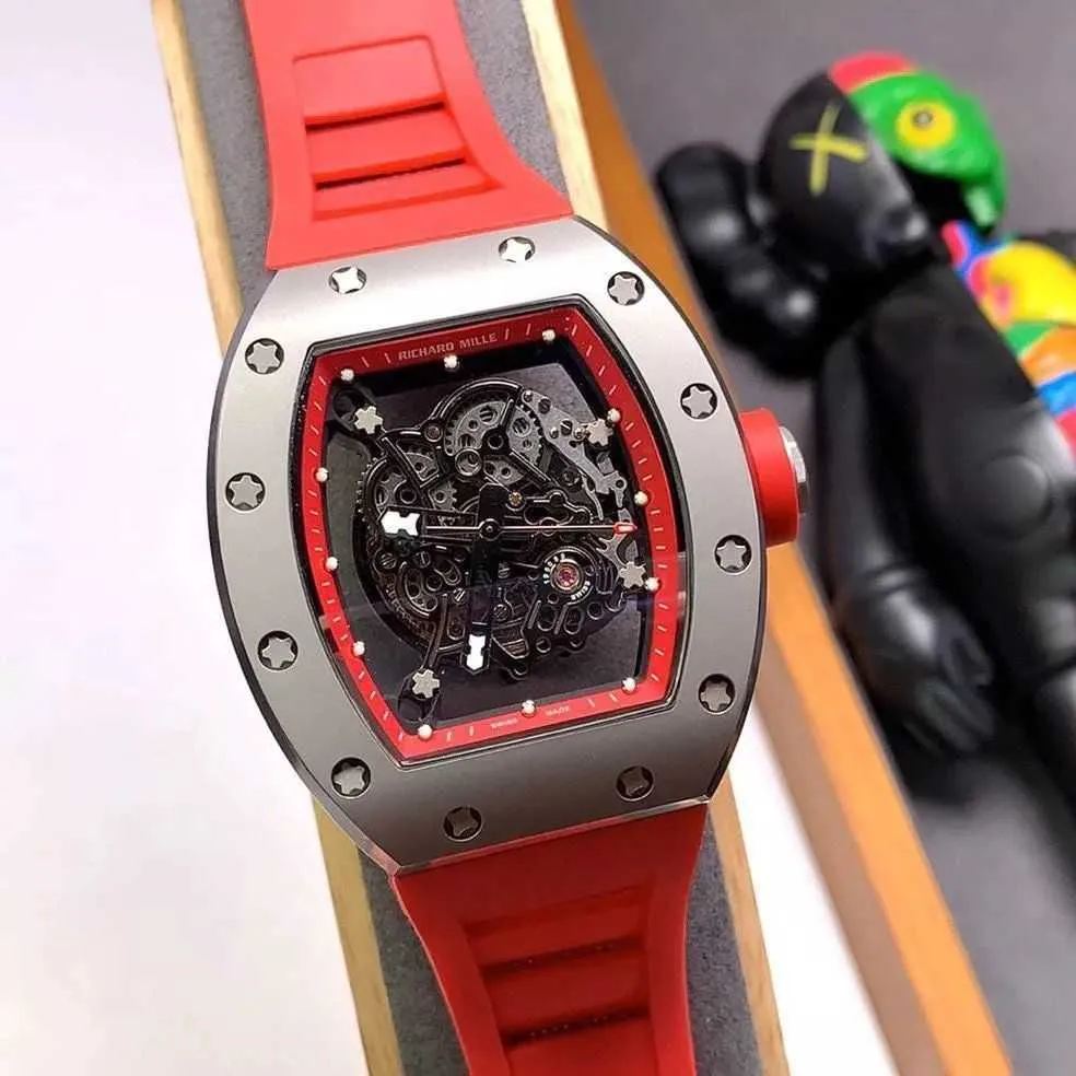 Outlet Watches Richardmille Automatic Mechanical Wristwatches High Fashion Outdoor Sports Watch Mille Mille Rm055 Series New Wishbone Fully Automatic