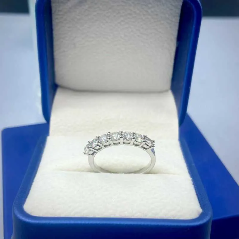 Brand Charm TFFS stesso 70 Pointff Mosonite a sette stelle anello S925 Diamante placcata argento femmina