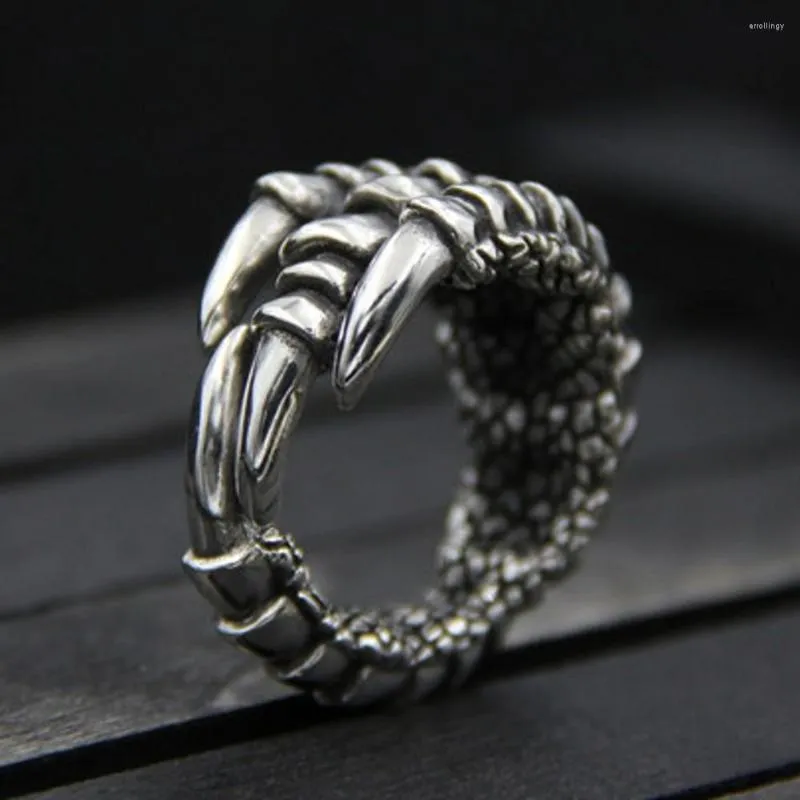 Cluster ringen Bocai Real S925 Sterling Silver Domineering Eagle Claw Ring For Man Thai Retro Personality Dragon