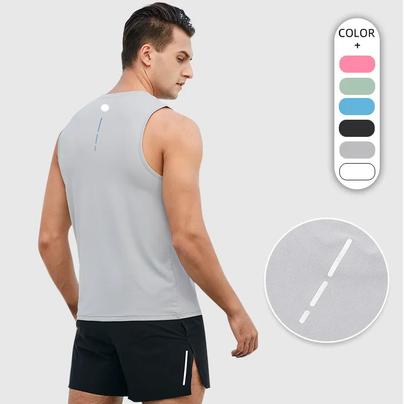 Camisa sin mangas para hombre Fitness para hombres ajustados en blanco Targa de tanques entrenamiento Vest de algodon