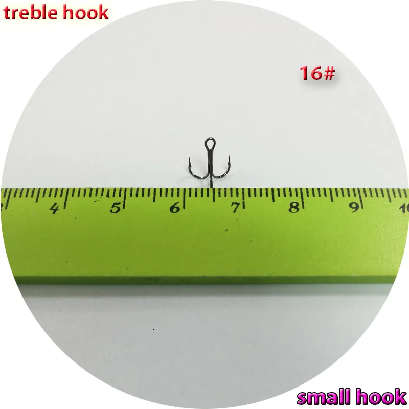 Vishaken Treble Fishing Hooks Super Small Hook Quantily 200pcs/Lot Barbed Hook High Carbon Steel Treble Hooks 230525