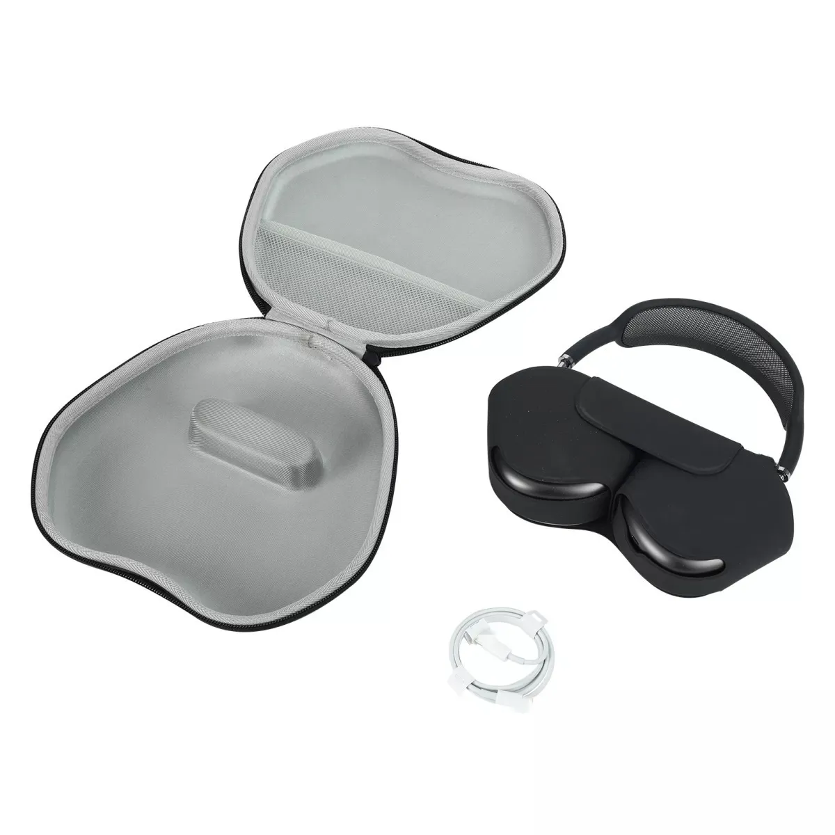 防水 EVA ハンドストラップデザイン収納バッグケース旅行保護ケースキャリングボックスカバー -Airpods Max ワイヤレスヘッドセット